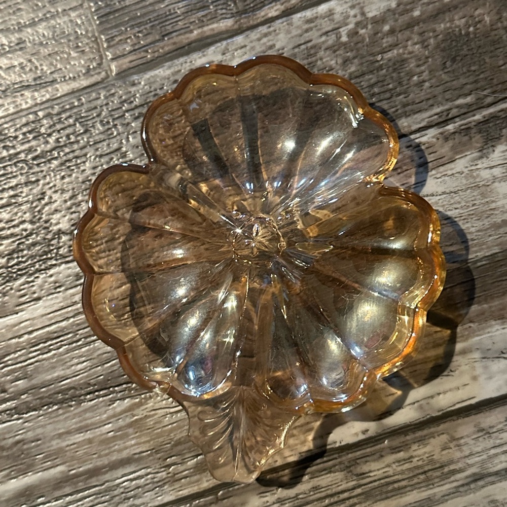 Vintage Carnival Glass Clover
